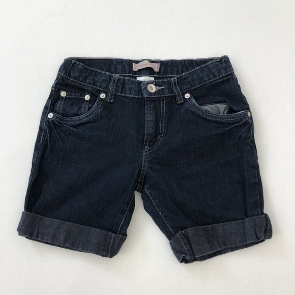 Levi's Shorts Kids 12 Blue Denim Bermuda Shorts Regular Fit Size 12 (24x6) - Picture 1 of 14
